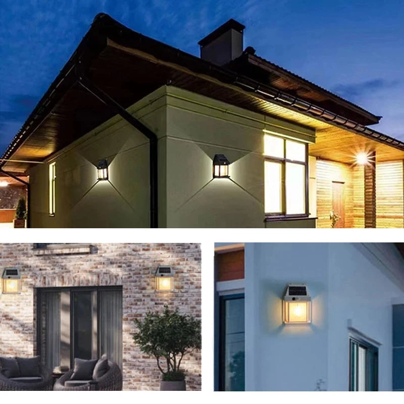 Outdoor Solar Tungsten Wall Light with Motion Sensor IP65 Waterproof LED Safety Light