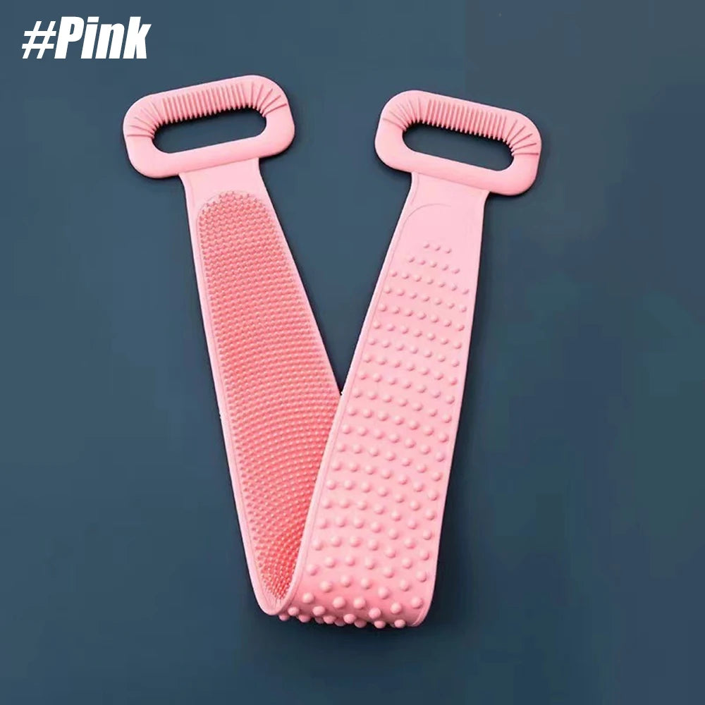 Silicone Body Scrubber Back Massage Exfoliating Sponge Bathroom