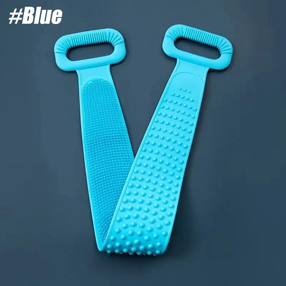 Silicone Body Scrubber Back Massage Exfoliating Sponge Bathroom