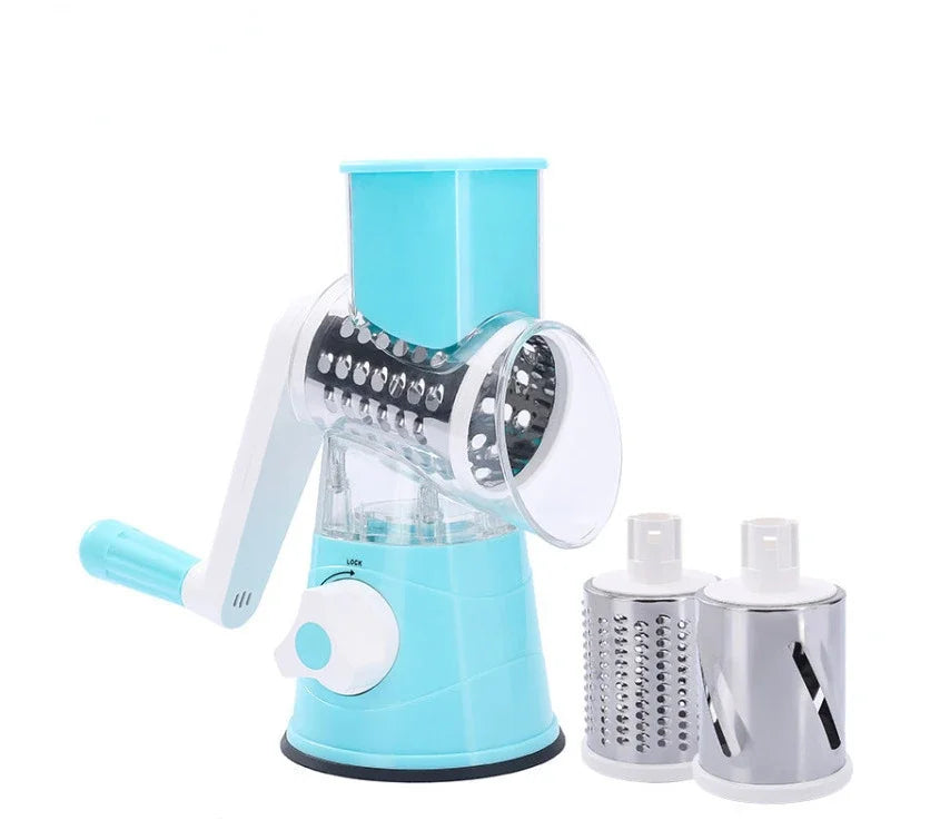 Multifunctional Vegetable Slicer Shredder Cutter Tool 3 Sharp Drums Manual Hand Operated